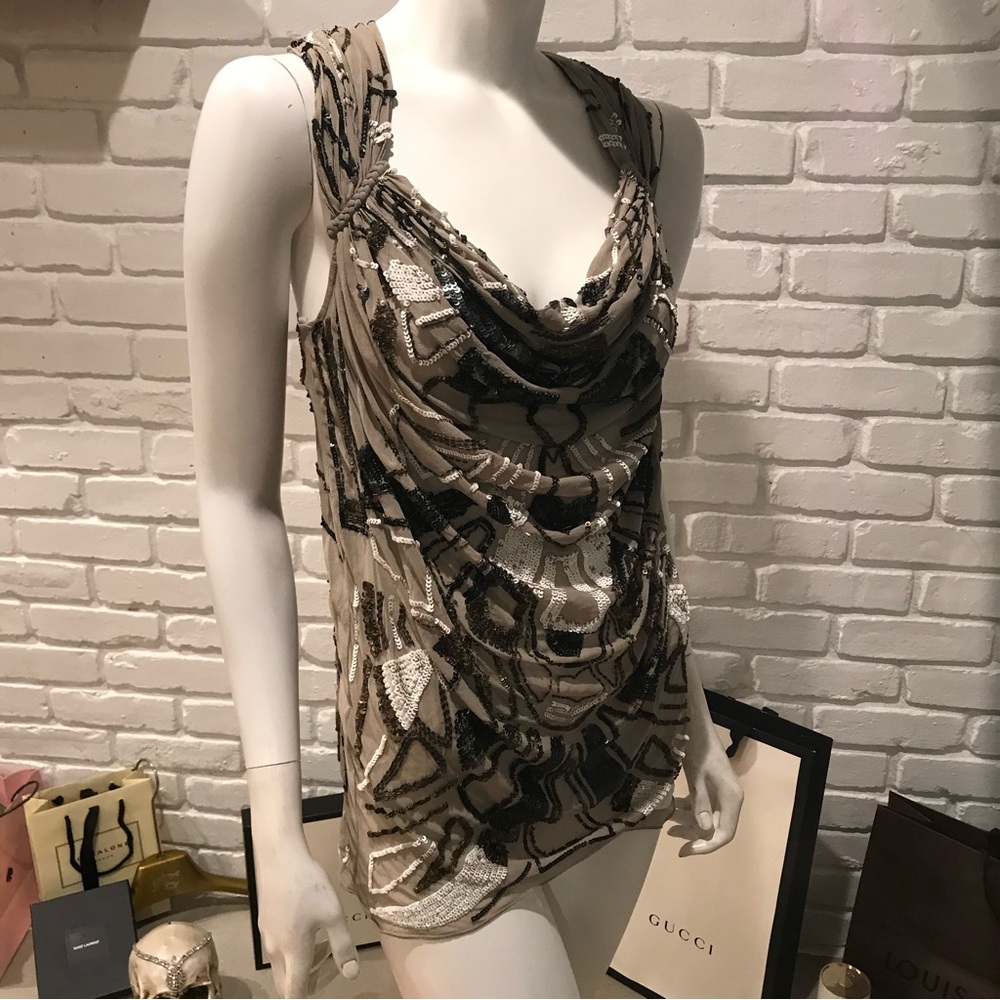 Stylish Sequin Sleeveless Top